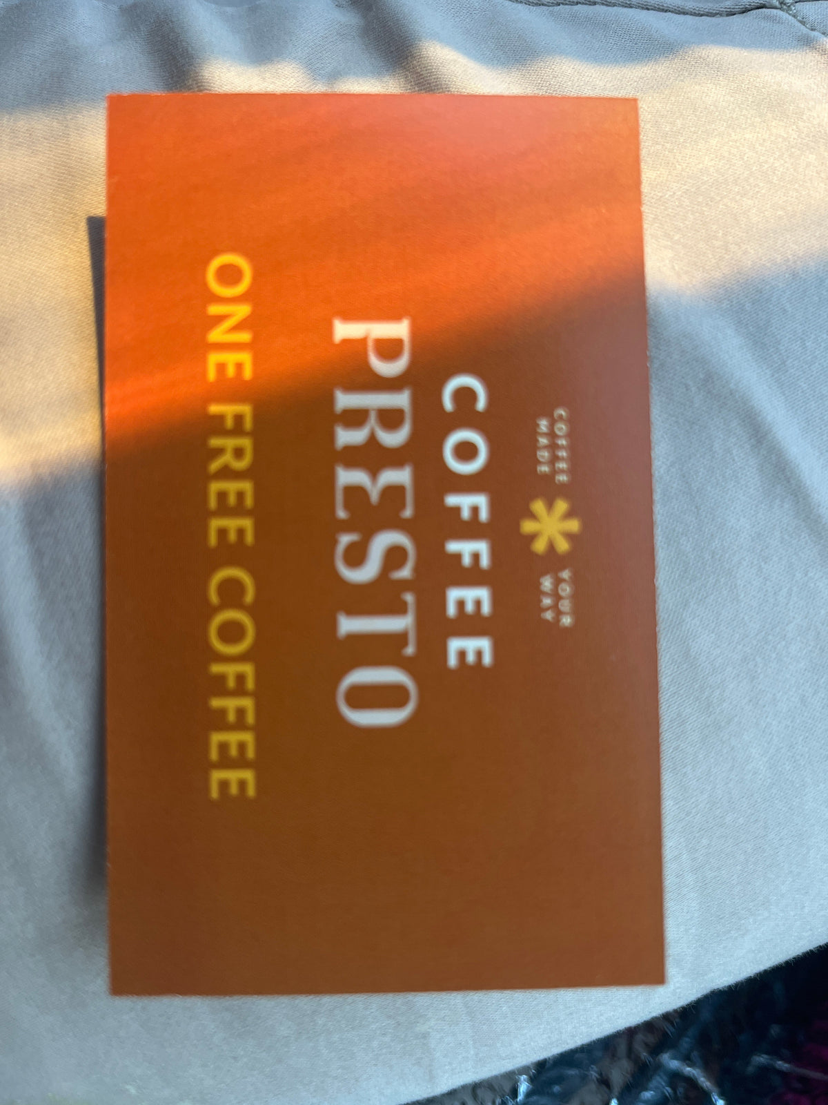 FREE coffee cards $5 small